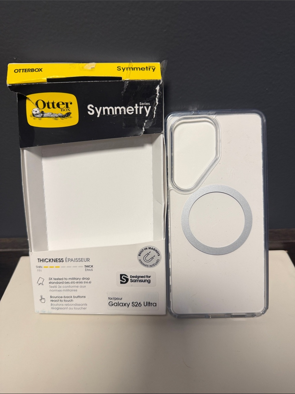 OtterBox Clear Galaxy S26 Ultra Case with Gray MagRing
